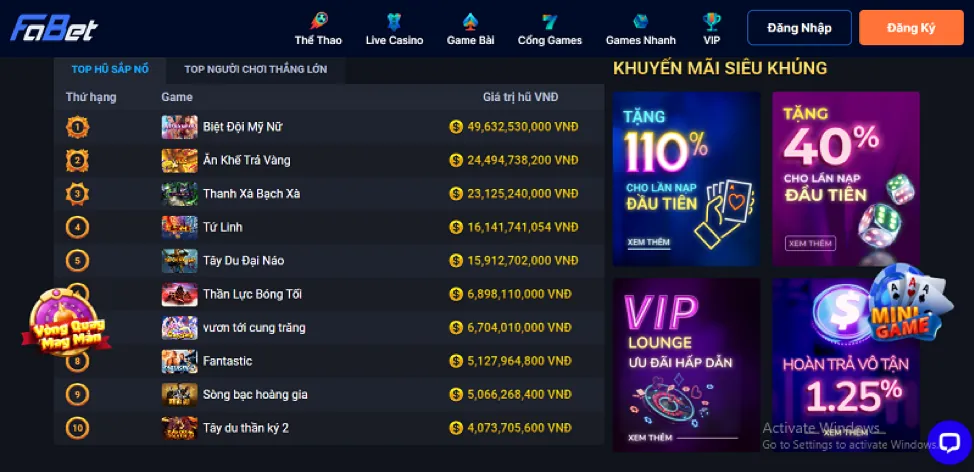 Khuyến mãi độc quyền Fabet88 App